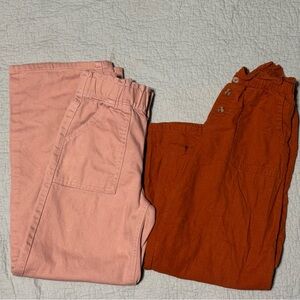 Girls Pink and Orange Casual Pants Set size 8